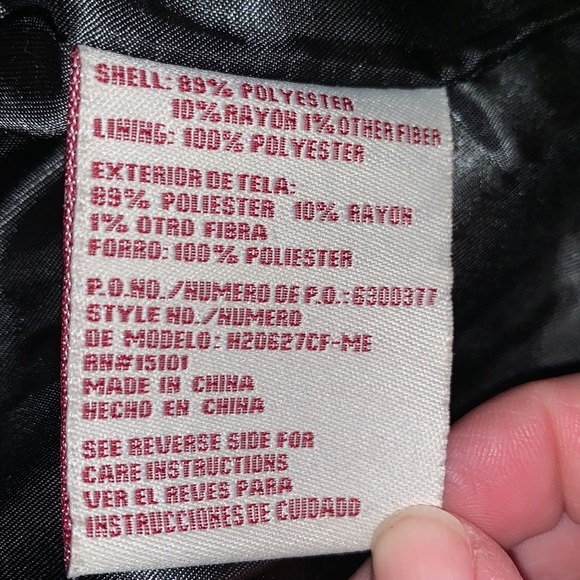 Hydraulic M grey faux wool double breasted lined banded waist & wrists pea coat - Picture 16 of 16